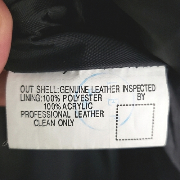 EXIT USA Genuine Leather Button Front Jacket Coat Large - Picture 12 of 12